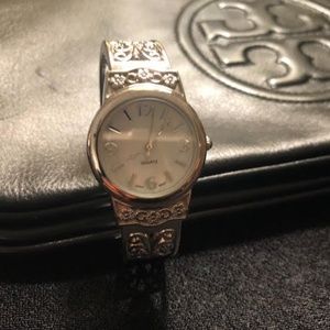 Silver Watch with Bangle Bracelet Appearance